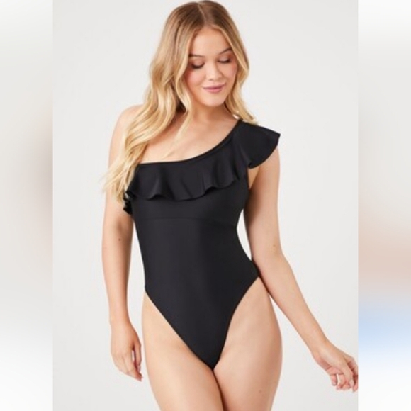NWT One-Shoulder One-Piece Swimsuit - Picture 1 of 8